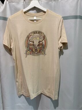 Bella Canvas Beige Sunrise Graphic Short Sleeve Tee